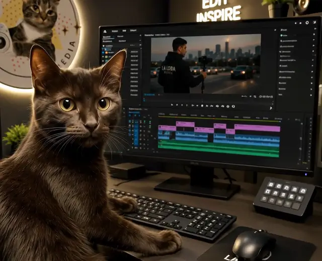 A La Loba Media editing session in progress